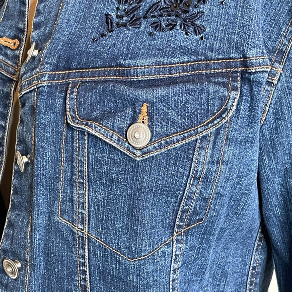 Andre sauvage, embroidered denim jacket - Picture 9 of 12